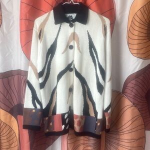 Storybook Knits Patterned knit cardigan